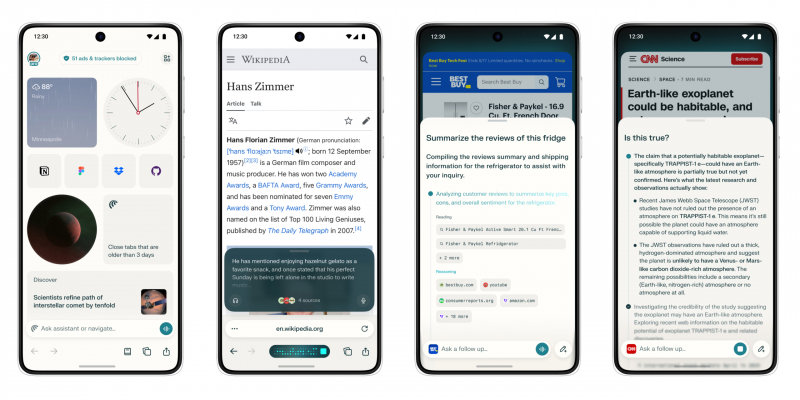 ИИ-браузер Comet от Perplexity вышел на Android — с голосовым режимом