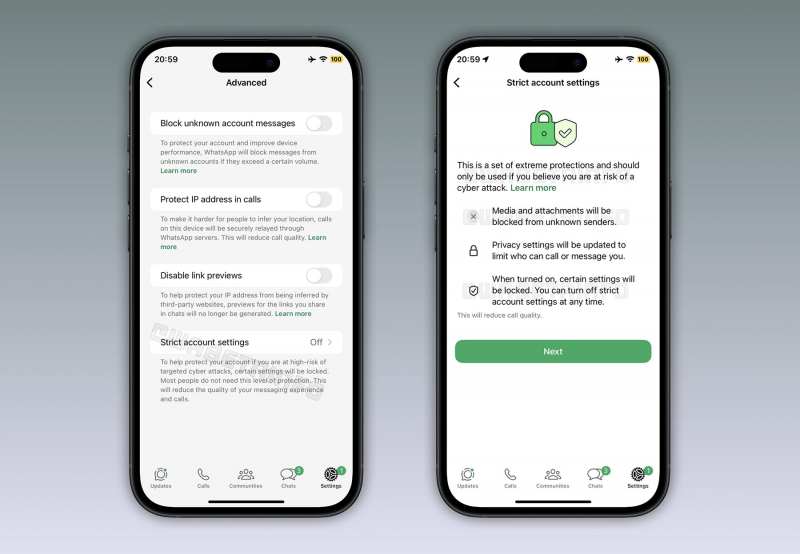 В WhatsApp появится «экстремальный режим аккаунта» для защиты от мошенников